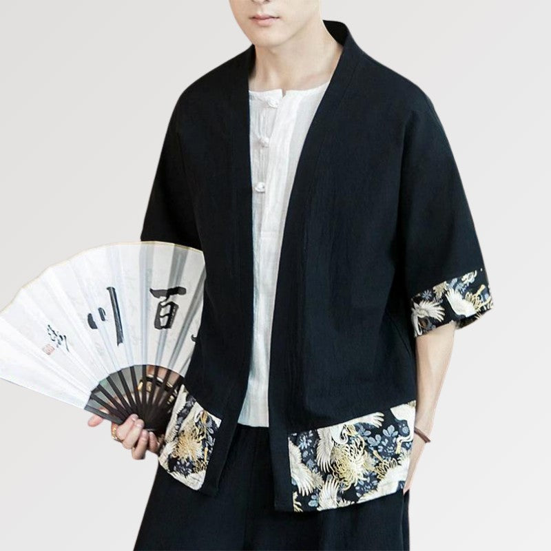 Chemise Stil Kimono Herren 'Arata'