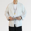 Kimono Cardigan Weiß mit Streifen 'Takao'