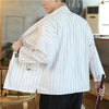 Kimono Cardigan Weiß mit Streifen 'Takao'