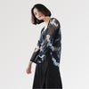 Kimono Damen Schwarz Transparent 'Hayko'