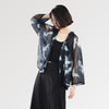 Kimono Damen Schwarz Transparent 'Hayko'