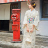 Kimono Japanisch Damen Weiß 'Akiko'