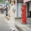 Kimono Japanisch Damen Weiß 'Akiko'