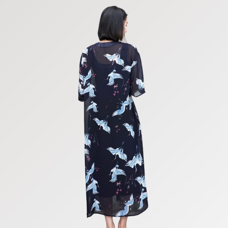 Kimono Lang Transparent Damen 'Yuna'