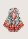 My Store Kimono Blumenmuster blau und rosa Kimono Blumenmuster blau und rosa