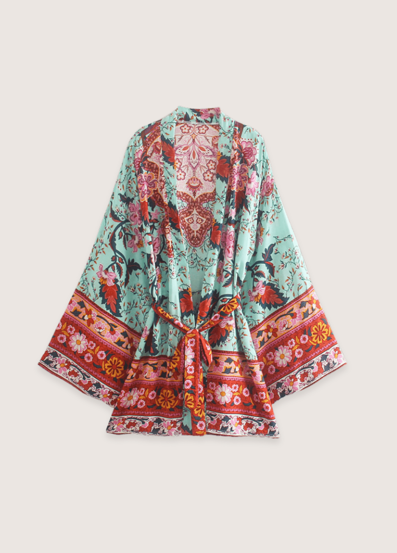 My Store Kimono Blumenmuster blau und rosa Kimono Blumenmuster blau und rosa