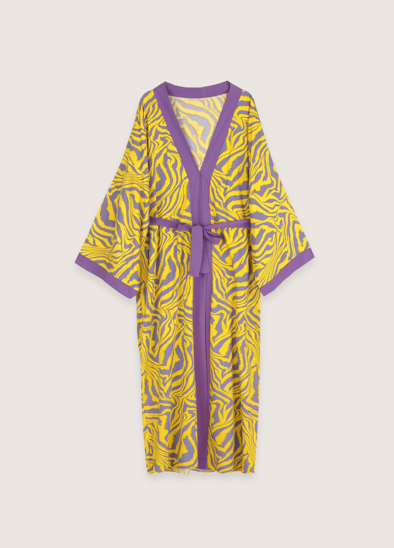 Langer Kimono | Gelbes Zebra