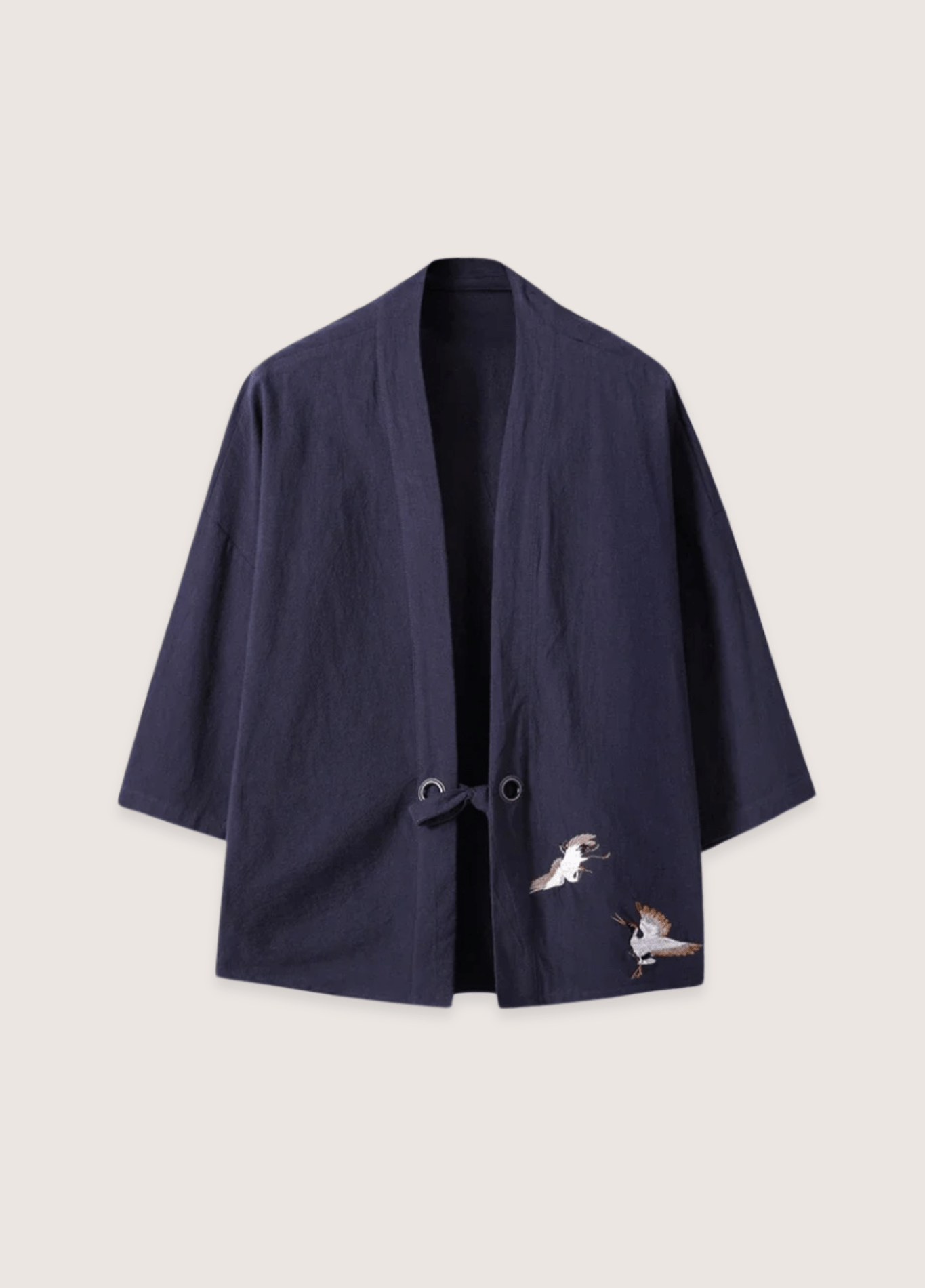 My Store Kimono Marineblauer Leinen Mantel Kimono Marineblauer Leinen Mantel