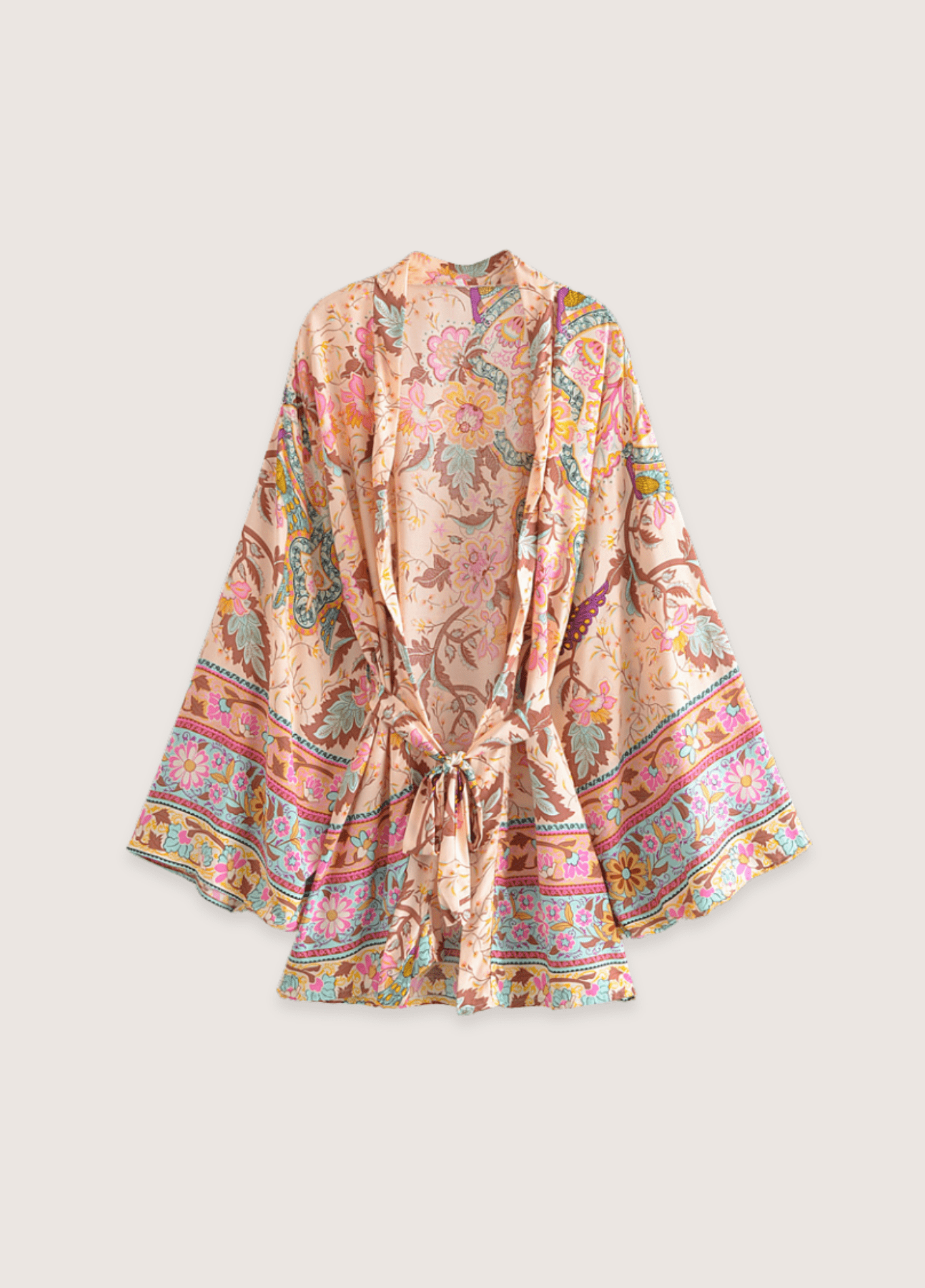 My Store Kimono mit buntem Blumenmuster Kimono mit buntem Blumenmuster