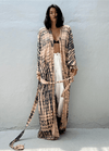 My Store beige / einzigartig Langer Kimono beiger rosafarbener mit Batikdruck und Gürtel Langer Kimono beiger rosafarbener mit Batikdruck und Gürtel 1005005841940236-style1-One Size