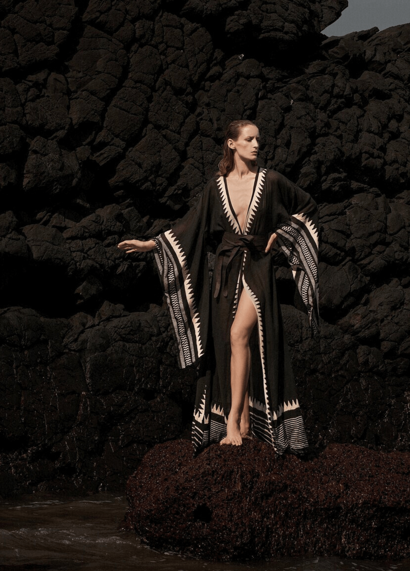 My Store schwarz / einzigartig Langer schwarzer Kimono | Nami Langer schwarzer Kimono | Nami 1005007531633584-DN0855-One Size