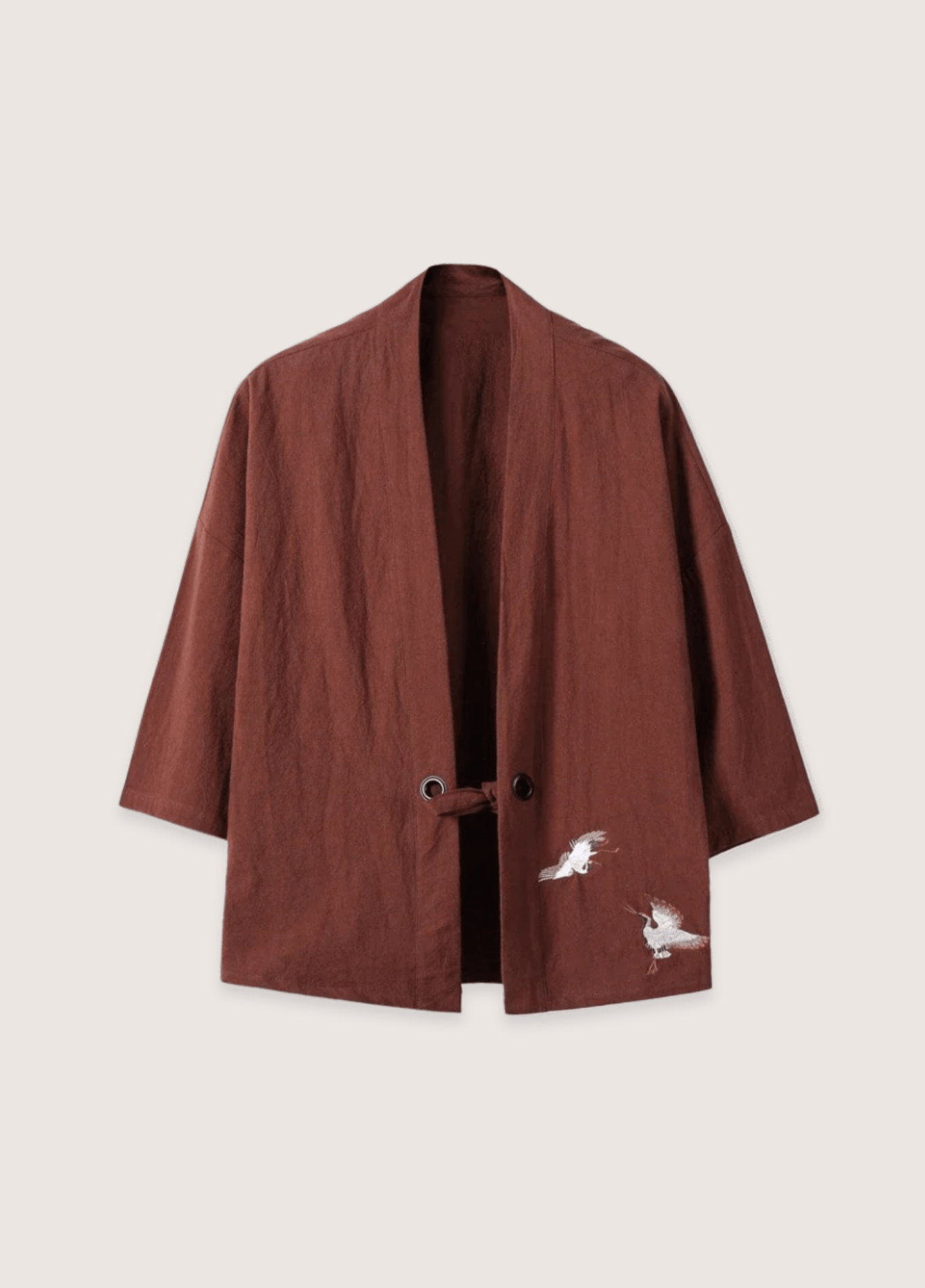 My Store Leinen Kimono Jacke in Kaffeefarbe Leinen Kimono Jacke in Kaffeefarbe
