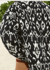 My Store Schwarz weiße Kimono Jacke | Ikat Schwarz weiße Kimono Jacke | Ikat
