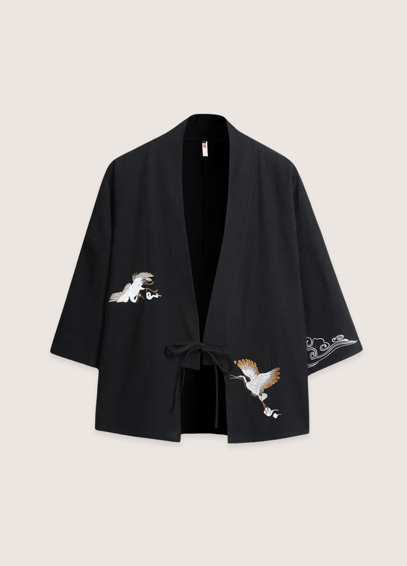 My Store Schwarze Leinen Kimono Jacke | Die beiden Kraniche Schwarze Leinen Kimono Jacke | Die beiden Kraniche